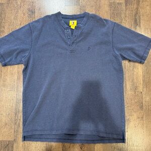 Vintage 90s Duck Head Henley shirt blue xxl